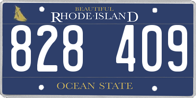 RI license plate 828409