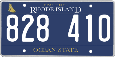 RI license plate 828410