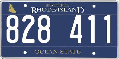 RI license plate 828411