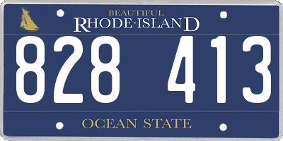 RI license plate 828413