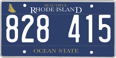 RI license plate 828415