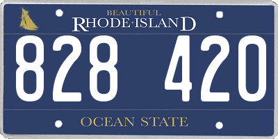 RI license plate 828420