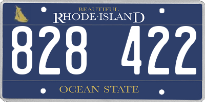 RI license plate 828422