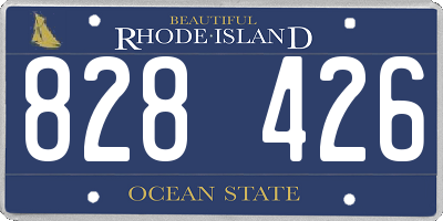 RI license plate 828426