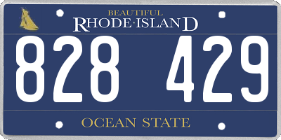 RI license plate 828429