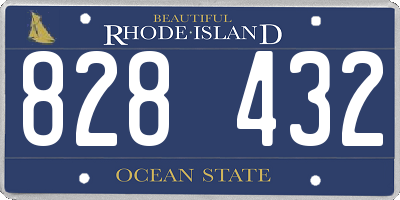 RI license plate 828432