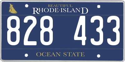 RI license plate 828433