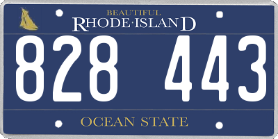 RI license plate 828443