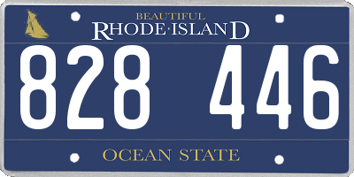 RI license plate 828446