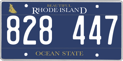 RI license plate 828447