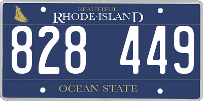 RI license plate 828449