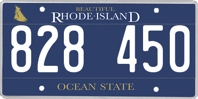 RI license plate 828450
