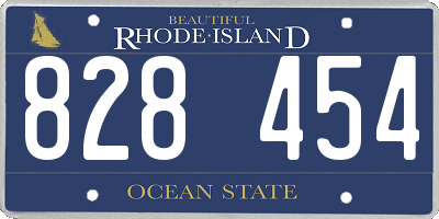 RI license plate 828454