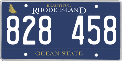 RI license plate 828458