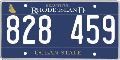 RI license plate 828459
