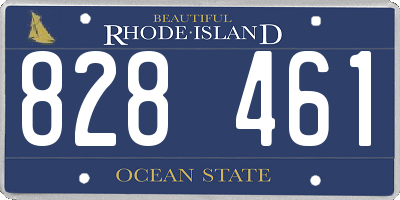 RI license plate 828461