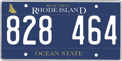 RI license plate 828464