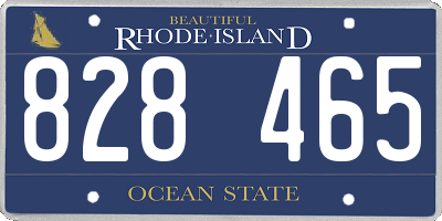 RI license plate 828465
