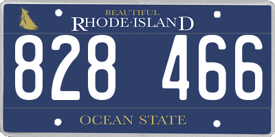 RI license plate 828466