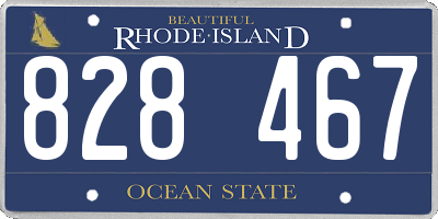 RI license plate 828467
