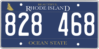 RI license plate 828468