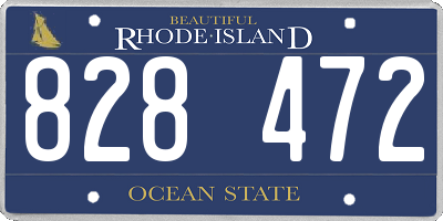 RI license plate 828472