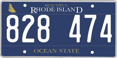 RI license plate 828474