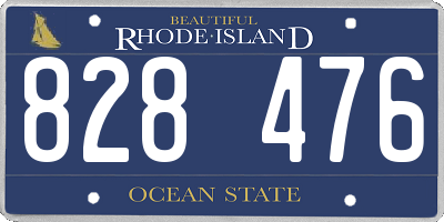 RI license plate 828476