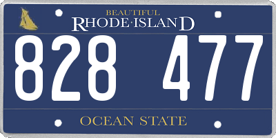 RI license plate 828477