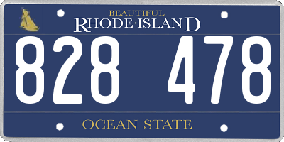 RI license plate 828478