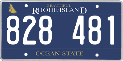 RI license plate 828481