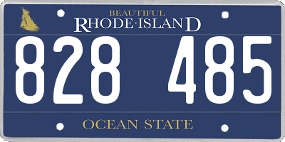RI license plate 828485