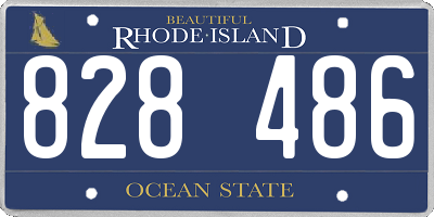 RI license plate 828486