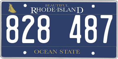 RI license plate 828487