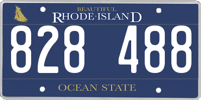 RI license plate 828488