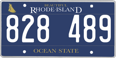 RI license plate 828489