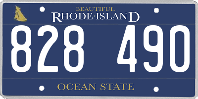 RI license plate 828490