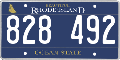 RI license plate 828492