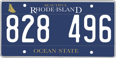 RI license plate 828496