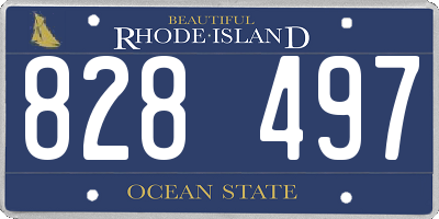 RI license plate 828497