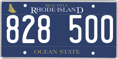 RI license plate 828500