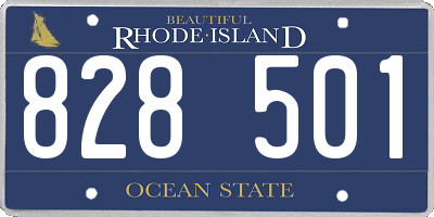 RI license plate 828501