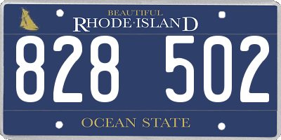 RI license plate 828502