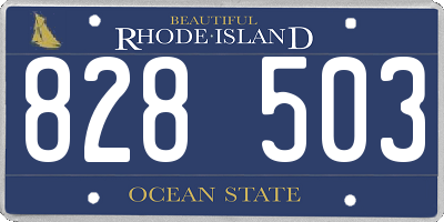 RI license plate 828503
