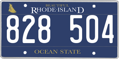 RI license plate 828504