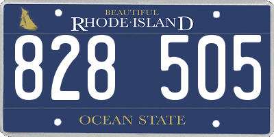RI license plate 828505