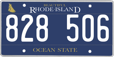 RI license plate 828506