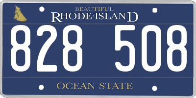 RI license plate 828508