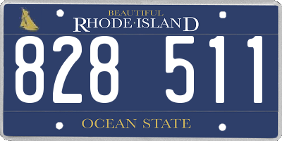 RI license plate 828511