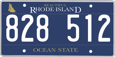 RI license plate 828512